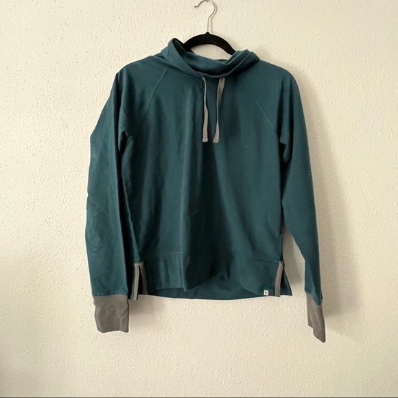 Horny Toad Tops - HORNY TOAD Teal Cowl Neck Sweatshirt Small